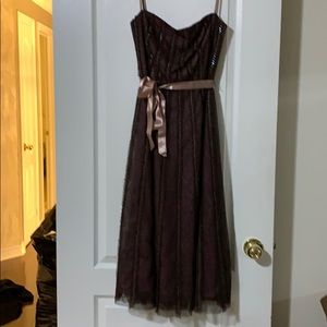 bcbg brown cocktail dress